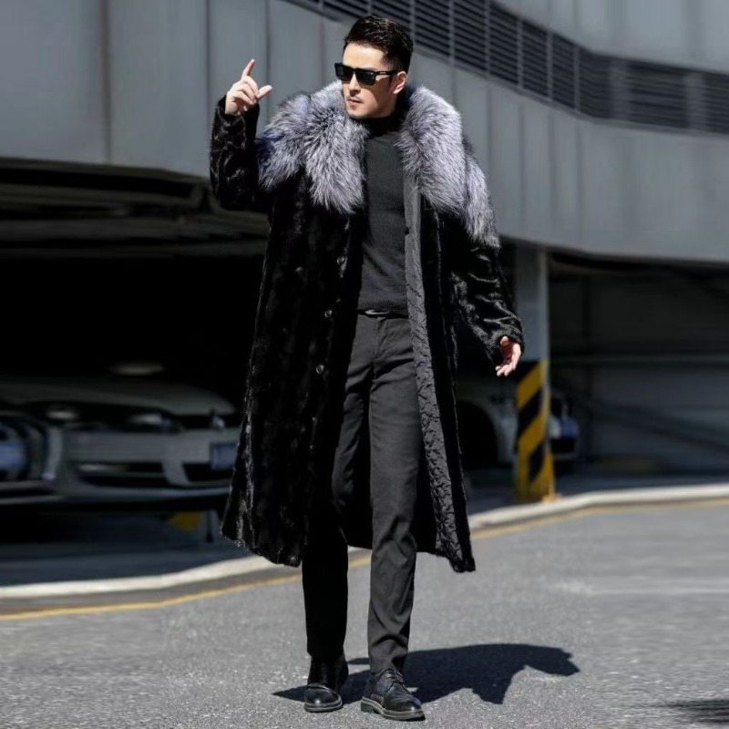 Winter Clothing Brand - Casaco de vison falso masculino inverno