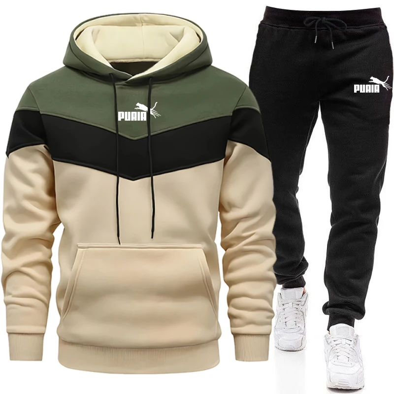 Winter Clothing Outdoor - Conjunto Masculino/Agasalho com Capuz/Calça 2026 Outono