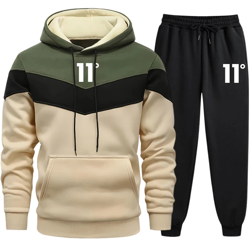 Winter Clothing Outdoor - Novo Conjunto de Moletom Masculino Casual