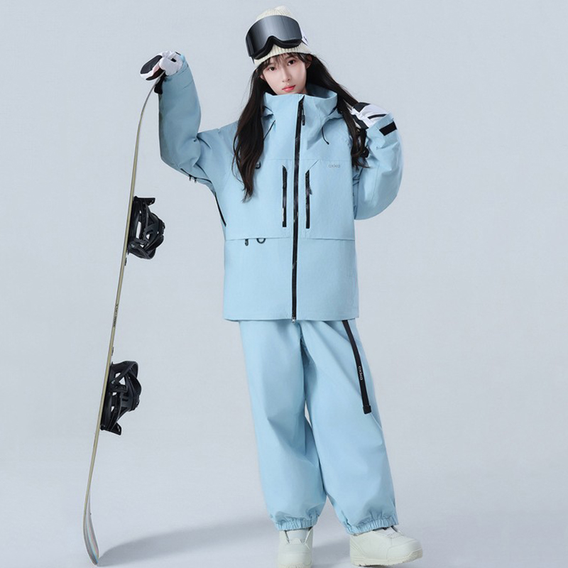 Ski Pants Waterproof - Novo profissional masculino feminino conjunto de