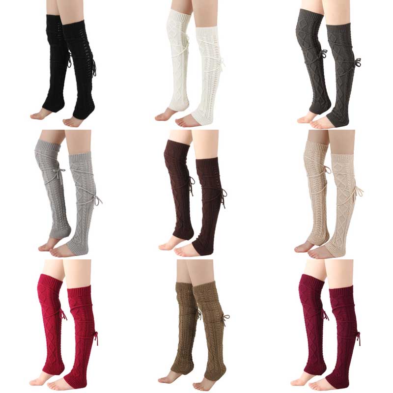 Winter Clothing Leg Warmers - Meias de cano alto de malha