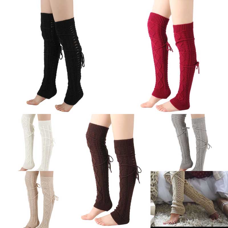 Meias de malha para mulheres e - Winter Clothing Leg Warmers avaliação e preço
