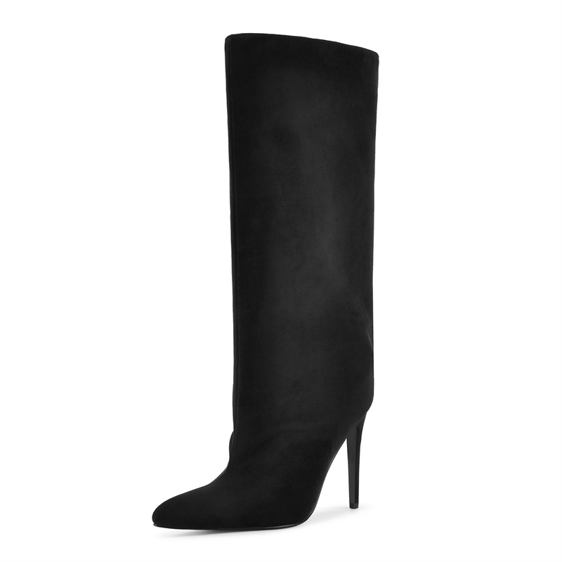 Botas de Cano Alto Pretas de C - Winter Clothing Women'S avaliação e preço