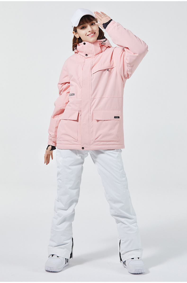 Terno de esqui branco puro 10k - Ski Pants Waterproof avaliação e preço