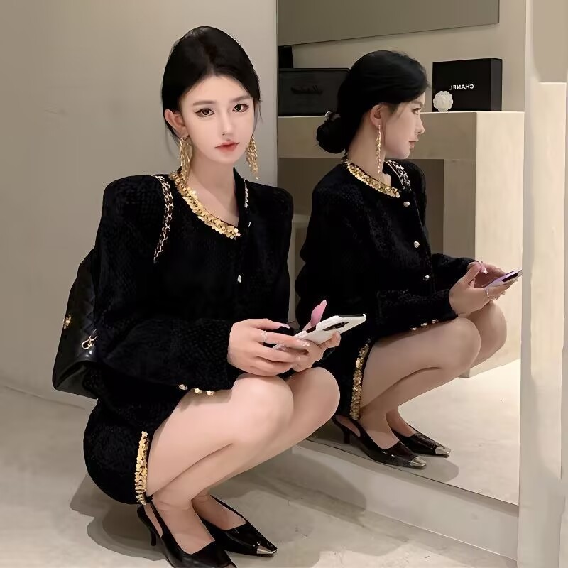 Nova moda lantejoulas outono i - Winter Clothing Line avaliação e preço