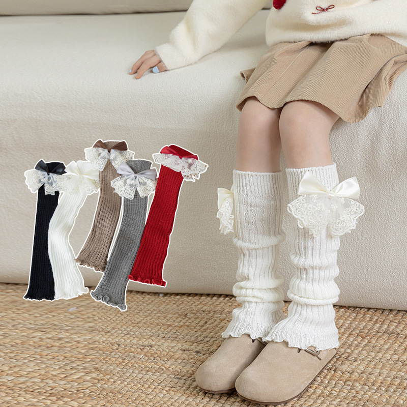 Meias de Lã Brancas para Menin - Winter Clothing Leg Warmers avaliação e preço