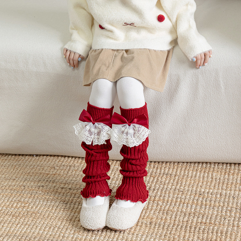 Meias de Lã Brancas para Menin - Winter Clothing Leg Warmers avaliação e preço