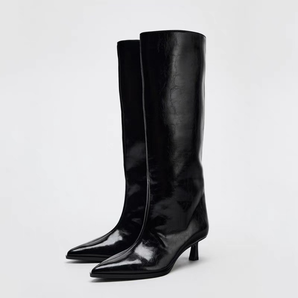 2026 bota larga tubo apontado  - Winter Clothing Women'S avaliação e preço