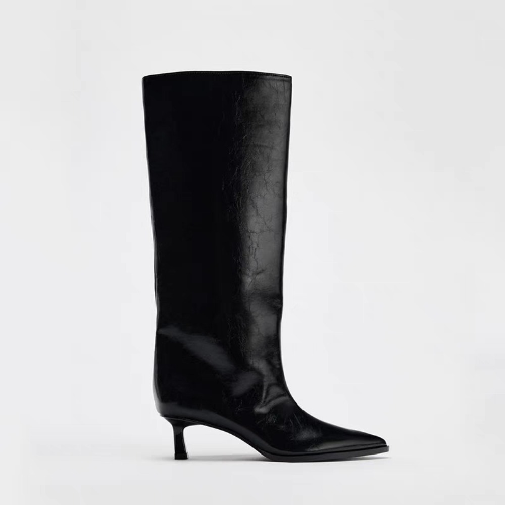 2026 bota larga tubo apontado  - Winter Clothing Women'S avaliação e preço