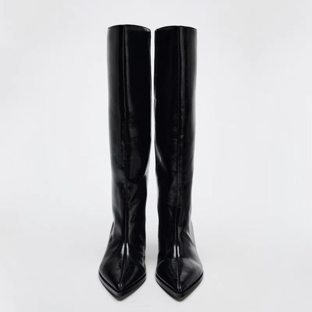 2026 bota larga tubo apontado  - Winter Clothing Women'S avaliação e preço